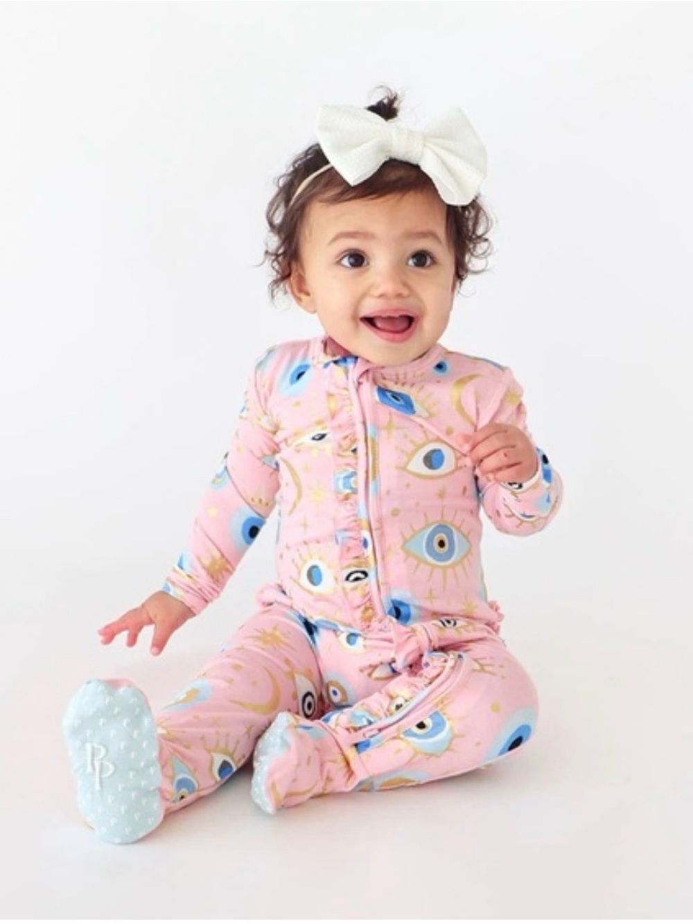 Posh Peanut Fiona Eye Zip Footed One-Piece